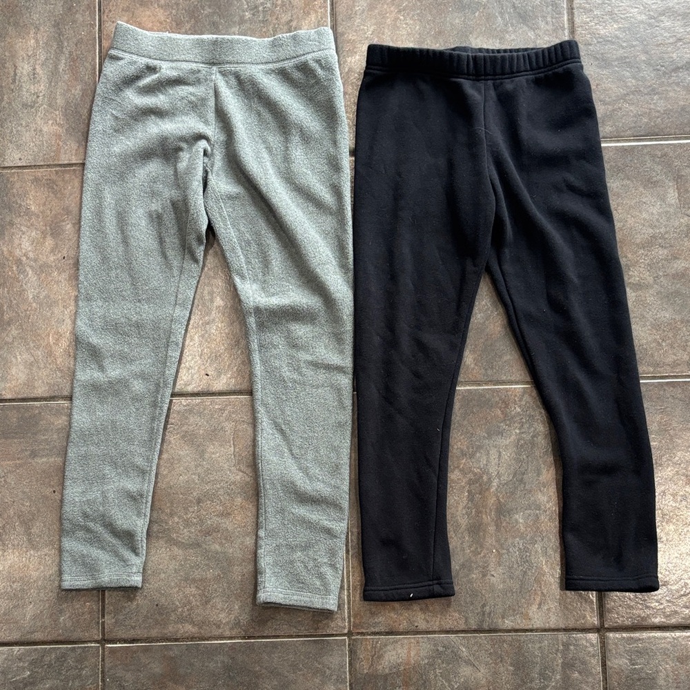 TWO PAIRS Kids Fleece Leggings (Old Navy & Carters)